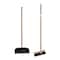 Hello Honey® Natural & Black Beech Wood Broom & Standing Metal Dust Pan Set